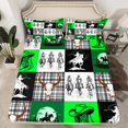 thumbnail image 1 of Erosebridal Rustic Cowgirl Fitted Sheet Set Full, Green Bedding Full Size, Sheep Skeleton Decor 3 Pieces, 1 of 6