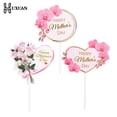 thumbnail image 2 of 5/10pcs Cake Topper Pink Heart Flower Decoration Happy Mother`s Day Cake Toppers For Mother`s Day Gift Cupcake Dessert Supplies Gao Jinjia LED, 2 of 2