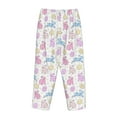 thumbnail image 5 of Goofa Easter Colorful Rabbit Printed Soft Pajama Pants for Women, Wide Leg Comfy Casual Lounge Yoga Pants-X-Large, 5 of 9