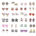 thumbnail image 1 of 24 pares de aretes de clip para niñas Pendientes de flores lindos para niños Disfraz de princesa, 1 of 3