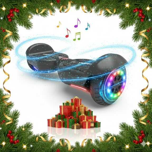 Mosta Hover Electric Scooter Board for Kids & Adults, All Terrain Self-Balance Scooter with Bluetooth and Led Lights,6.5 inch,165 lbs capacity,LED Light,Perfect Gift