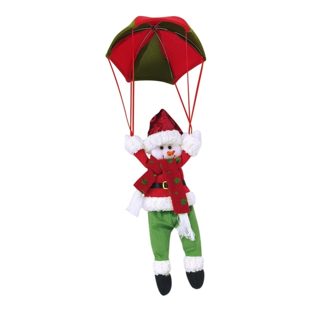 Adornos navideños Colgantes de paracaídas para el árbol de Navidad Adornos navideños con muñecas Adornos navideños