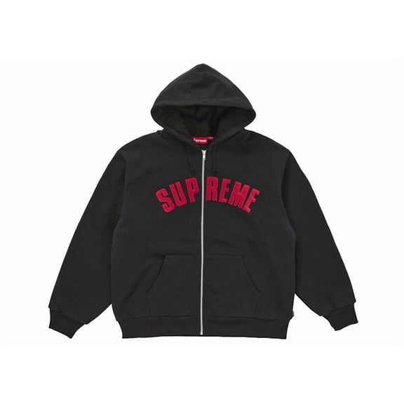 Supreme Men's Arc Thermal Lined Zip Up Hooded Sweatshirt Black, from StockX