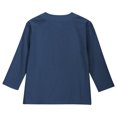 thumbnail image 4 of Lenpel Girls' Cotton Linen Tops Children Spring Summer V Neck Quarter Button Long Sleeve Shirts Loose Casual Blouses 3-12 Y, 4 of 7