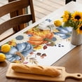 thumbnail image 5 of Fall Placemats Set of 6 Autumn Sunflower Leaves Place Mats Thanksgiving Placemat Orange Blue Pumpkin Table Mats for Dining Kitchen Table Holiday Dinner Party Home Fall Decorations 13x19 Inch, 5 of 8