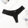 thumbnail image 2 of Culottes pour Femmes Femmes String en Dentelle Triangle Ajouré Respirant Entrejambe en Coton Culottes, 2 of 3