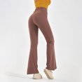 thumbnail image 4 of GJSYRH Womens 4-Way Stretch Yoga Leggings High Waist Flared Yoga Pants for Women Lifting Sculpting Workout Trousers with Hollow Out Design, 4 of 5