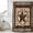 Brown, variant on Texas Star Brown Waterproof Shower Curtain, Stall 36"x72" Washable Polyester Fabric Shower Curtains for Bathroom, Country Star Rustic Vintage Wooden Decorative Bathtub Curtain Sets with Hooks