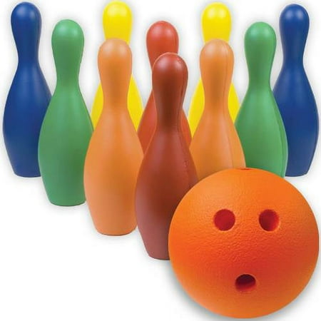 GameCraft® Multi-Color Foam Bowling Pin Set w/ Ball