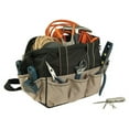 thumbnail image 2 of Dark Grey/Khaki Deluxe Tool Bag W Padding & Vinyl Backing For Construction Home, 2 of 2