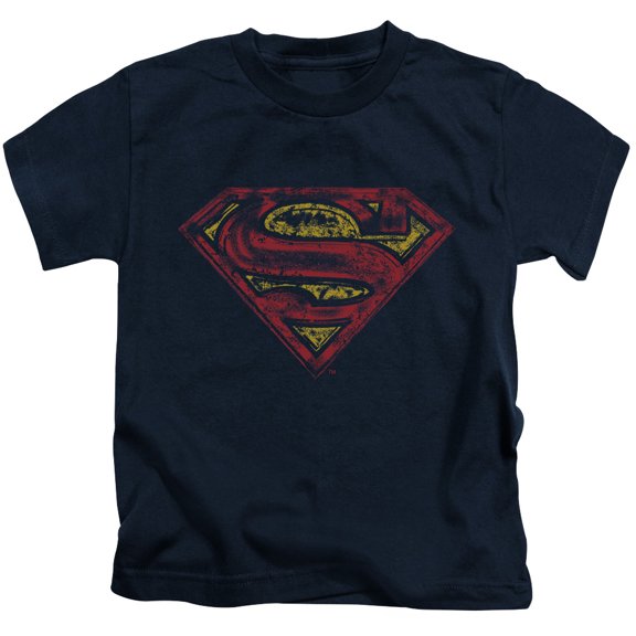 Superman - S Shield Rough - Juvenile Short Sleeve Shirt - 7