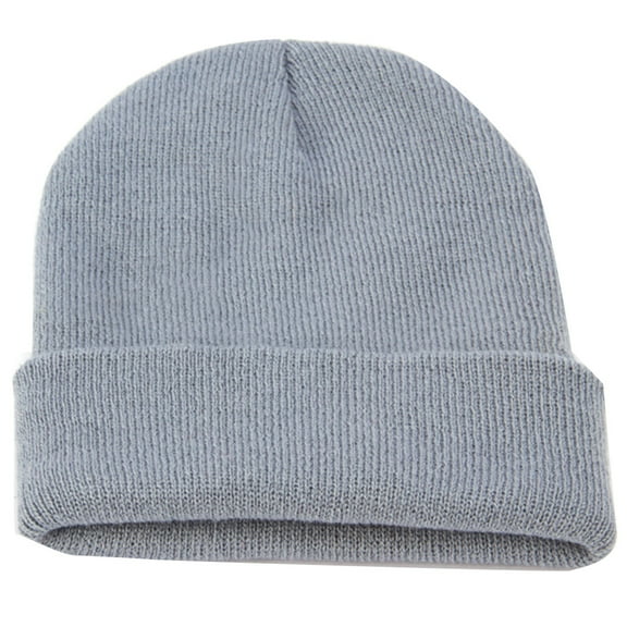 Opolski Chic Girl Winter Fall Solid Color Cuffed Woolen Yarn Knitted Warm Hat Cap Beanie