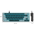 thumbnail image 5 of Portable 60% Mechanical Gaming Keyboard, MageGee MK-Box LED Backlit Compact 68 Keys TKL Wired Office Keyboard with Red Switch for Windows Laptop PC Mac - Black/Grey, 5 of 10