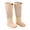 Khaki, variant on Krdevn Kids Knee High Rain Boots Waterproof Rubber Pull On Outdoor Boots for Play,9-9.5 Years