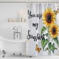 thumbnail image 4 of Yellow Sunflower Waterproof Fabric Shower Curtain,Butterfly Sunshine Farmhouse Country Waterproof Fabric Shower Curtain for Bathroom Curtains Bathtubs Shower Curtains with 12 Hooks Standard 60x72, 4 of 8