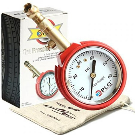 Professional Air Tire Pressure Gauge, 60 PSI, Best for Car, Motorcycle, Truck, SUV, ATV & RV