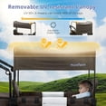 thumbnail image 4 of Carrito MOMFANN Wagon Plegable para 2 Niños Marrón, 4 of 7