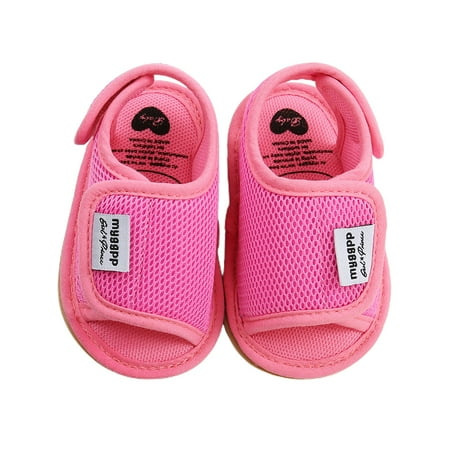 

CKCL Baby Walking Shoes Non Slip Soft Sole Open Toe Breathable Sandals for Summer(Rose Red 11CM (0-6Months))