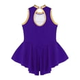 thumbnail image 4 of Aislor Circus Girls Ringmaster Outfit Halloween Carnival Party Ballet Leotard Dance Dress with Accessory Purple 14, 4 of 7