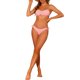 thumbnail image 2 of Conjuntos de bikini bandeau sin tirantes para mujer, 2 piezas, traje de baño sólido con lazo, trajes de baño X-Small Rosa claro, 2 of 5