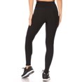 thumbnail image 3 of High Waist Honeycomb Textured Sports Leggings With Pockets - Black, 3 of 4