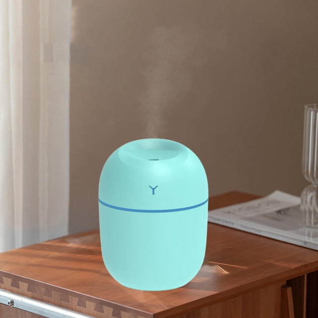 Difusor de Aceites Esenciales pa Escritorio de 220ml, Humidificador Portátil con Temporizador, Luz , Nieb Fría, Humidificador Premium Sile Azul perfecl dormitorio de humidificadores