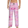 thumbnail image 2 of Goofa Best Mom ever Printed Soft Pajama Pants for Men, Wide Leg Comfy Casual Lounge Yoga Pants-Small, 2 of 9