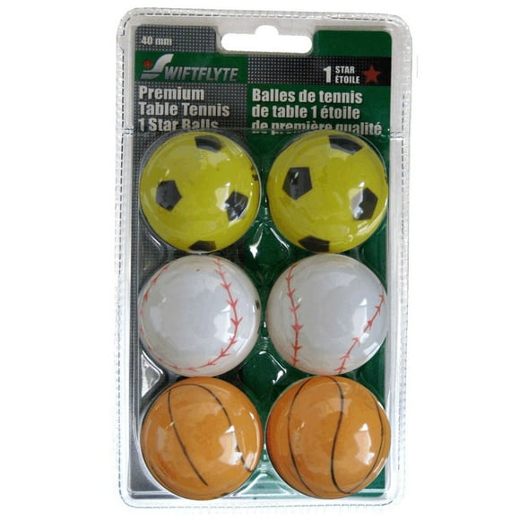 6 Pack Table Tennis Sport Balls