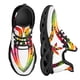 thumbnail image 1 of Zapatillas de deporte con cordones de estilo moderno con estampado de hojas de marihuana en degradado para mujer, zapatos planos transpirables e informales, 1 of 6