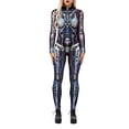 thumbnail image 1 of TheFound Justaucorps Squelette d'Halloween pour Femmes à Manches Longues, Pantalon, Col Roulé, 1 of 6