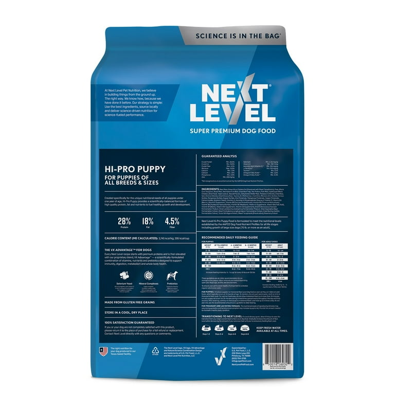 Next Level Hi-Pro Puppy Dry Dog Food, 40 lb Bag - Walmart.com