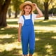 thumbnail image 1 of Monos de moda para niños y niñas, bonitos, de color liso, holgados, con bolsillos y botones y tirantes, 1 of 9