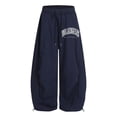 thumbnail image 3 of Girls Baggy Wide Leg Sweatpants, Y2K Loose Fit Barrel Leg Pants with Graphic Print, Elastic Waist Casual Joggers with Pockets for Kids Streetwear and Daily Wear, 3 of 4