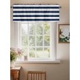 thumbnail image 2 of Valance Curtains for Kitchen Windows Simple Blue Grey White StripesRod Pocket Valance Classic StripedShort Window Curtain Topper for Bedroom Living Room Bathroom 42x12in,1&nbsp;Panel, 2 of 9