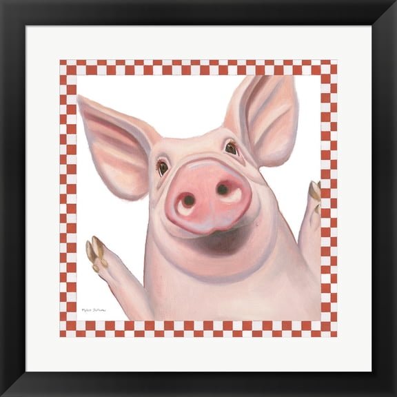 Farm Friends IV Border by Myles Sullivan, Framed Wall Art, 19.5W x 19.5H