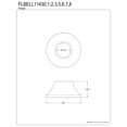 thumbnail image 2 of Kingston Brass FLBELL11438 1-1/4" ID x 3" OD Bell Flange, Brushed Nickel, 2 of 3