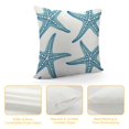 thumbnail image 4 of HENGT  Blue Ocean Starfish Decorative Pillow Cover Sea Animal Theme Pillowcases Cushion Cover Square Throw Pillow Cover for Couch Sofa Bed Living Room Bedroom, 4 of 5