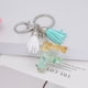 thumbnail image 2 of Llavero de letras con borlas verdes | Colgante de cristal acrílico | Lámina de oro, pegamento en gota, joyería de piedra engrosada | Amuleto de bolso con estilo, accesorio para mochila | 1 pieza, 2 of 2