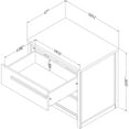 thumbnail image 3 of Modern Muse Organization And Storage Bedroom Furniture Tao 1-Drawer Nightstand With Wood Handles, Storage For Bedroom, Pure White, 16" L X 20" W X 22.25" H, 3 of 5