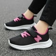 thumbnail image 2 of Wdgfv Girls Sneakers Breathable Mesh Lightweight Sports Shoes For Kids Non Flexible Sole Comfortable Design Running Walking Casual Black 31, 2 of 8