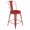 Red/Red, variant on Flash Furniture Kai Commercial Grade 24" High Red Metal Indoor-Outdoor Counter Height Stool with Removable Back and Red All-Weather Poly Resin Seat