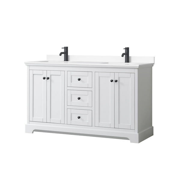 Wyndham Collection Wcv232360d-Vca-Mxx Avery 60" Free Standing Double Basin Vanity Set -