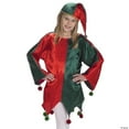 thumbnail image 2 of Satin Jingle Elf Child Costume, 2 of 3