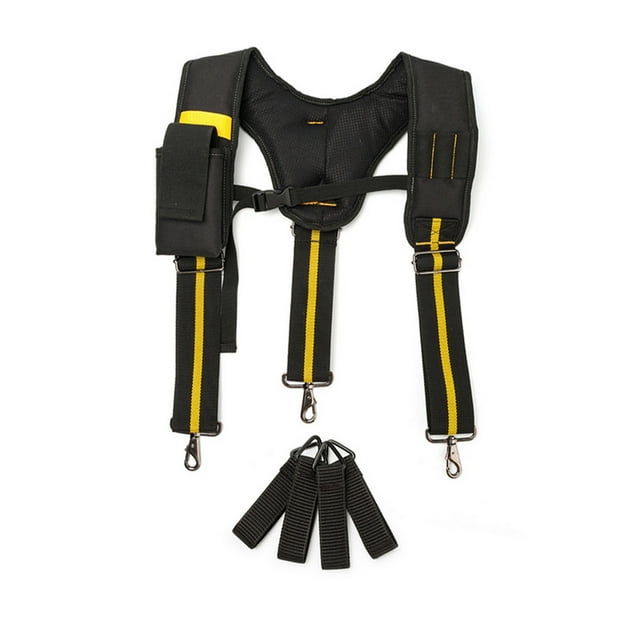 Suspenders Belt Multi-Pockets Y Type Tool Hanging Work Belt Braces Adjustable Suspension Rig for Carpenter Electrician Work ,Adjustable