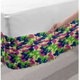 thumbnail image 2 of Abstract Bed Skirt, Camouflage Style Pattern with Vibrant Tones Modern Design Wavy Shapes Arrangement, Elastic Bedskirt Dust Ruffle Wrap Around for Bedding Decor, 4 Sizes, Multicolor, by Ambesonne, 2 of 2