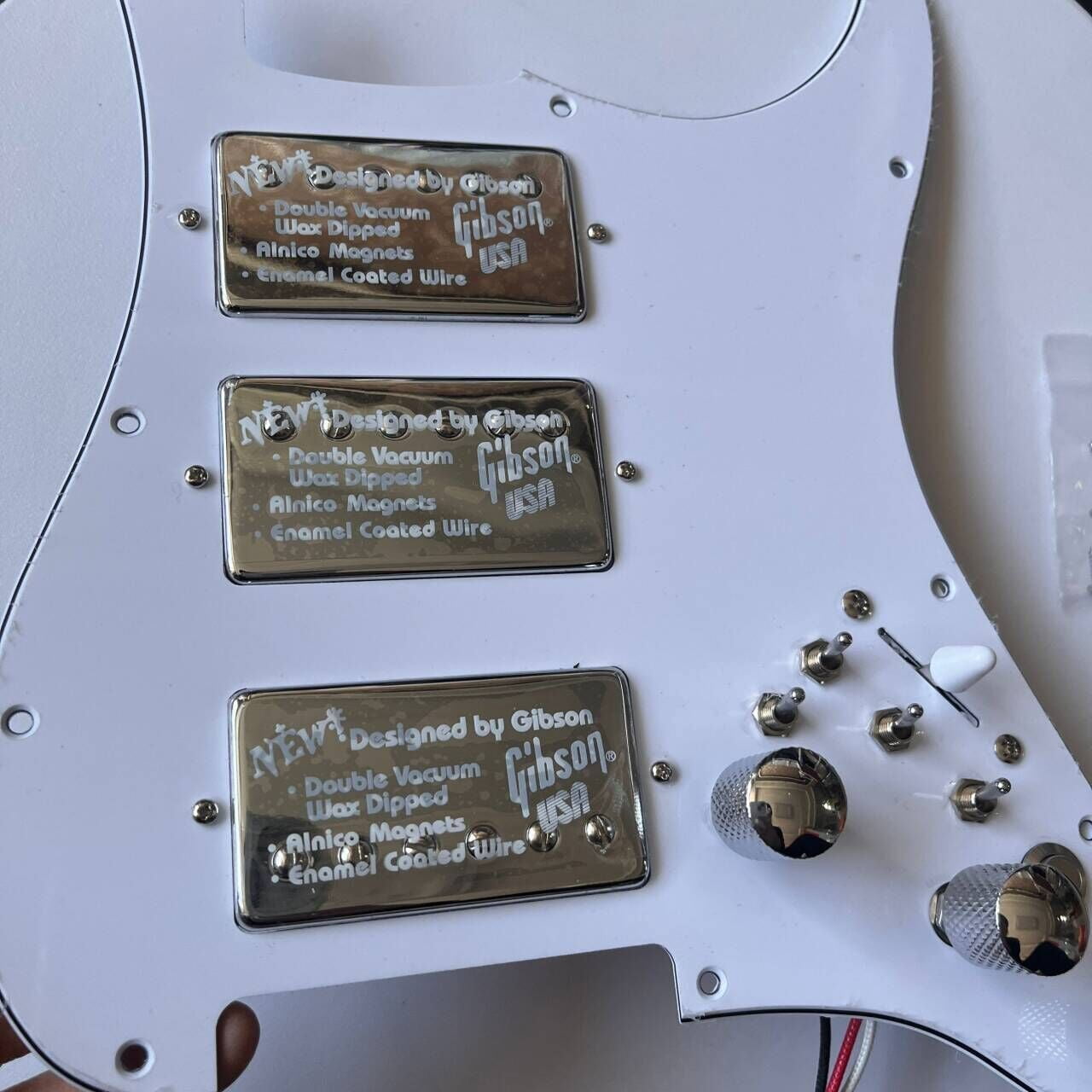 HHH Prewired Guitar Strat Pickguard Set  with Silent Switch Kill Swith  Alnico 5 Humbucker Pickups Coil Splitting Switch Multi Switch Harnesses for Fender ST Electric Guitar Replacement Parts