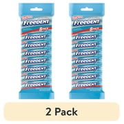 (2 pack) Wrigley's Freedent Spearmint Chewing Gum - 5 Stick Pack (Pack of 8)