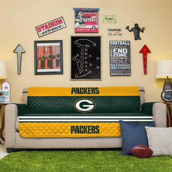 Green Green Bay Packers Sofa Protector