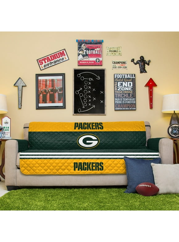 Green Green Bay Packers Sofa Protector
