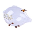 thumbnail image 5 of deevoka 18cmx12cm Glass Piggy Bank Clear Money Box Kids Saving Pot for Souvenir Gift Brown, 5 of 9